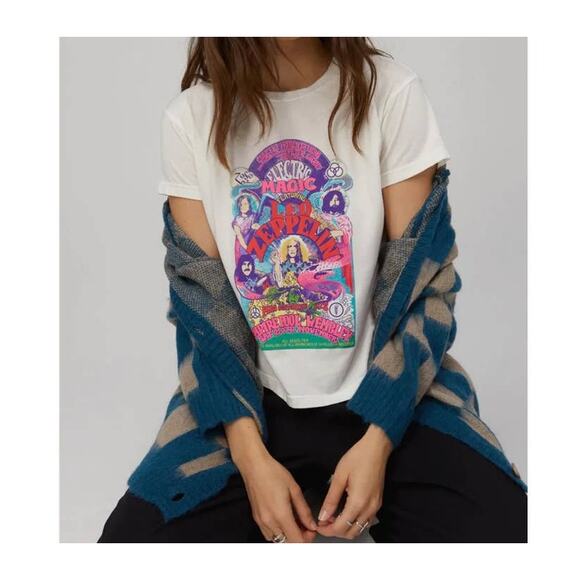 Daydreamer Led Zepplin Electric Magic Tee White Medium NWOT - Picture 2 of 6